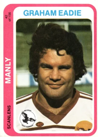 1979 Scanlens Common Card - Base 042 Graham Eadie Manly Sea Eagles