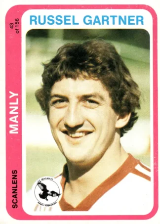 1979 Scanlens Common Card - Base 043 Russell Gartner Manly Sea Eagles