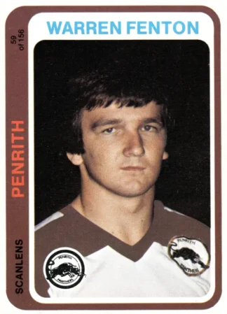 1979 Scanlens Common Card - Base 059 Warren Fenton Penrith Panthers