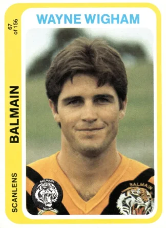 1979 Scanlens Common Card - Base 067 Wayne Wigham Balmain Tigers