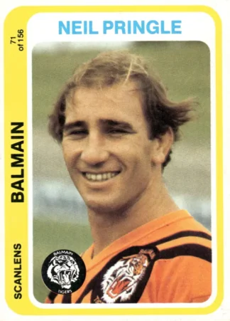 1979 Scanlens Common Card - Base 071 Neil Pringle Balmain Tigers
