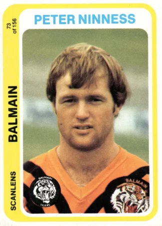 1979 Scanlens Common Card - Base 073 Peter Ninness Balmain Tigers