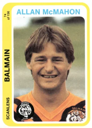 1979 Scanlens Common Card - Base 074 Allan McMahon Balmain Tigers