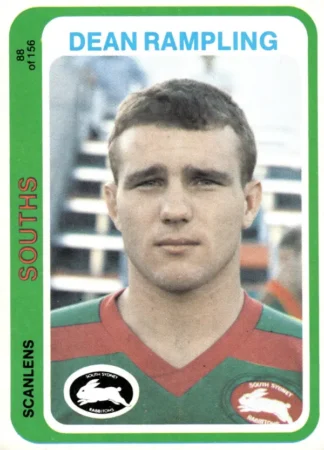 1979 Scanlens Common Card - Base 088 Dean Rampling South Sydney Rabbitohs