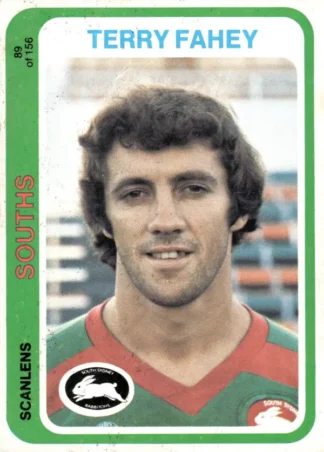 1979 Scanlens Common Card - Base 089 Terry Fahey South Sydney Rabbitohs