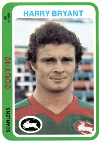 1979 Scanlens Common Card - Base 090 Harry Bryant South Sydney Rabbitohs