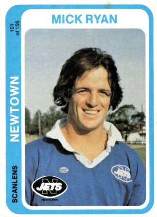 1979 Scanlens Common Card - Base 101 Mick Ryan Newtown Jets