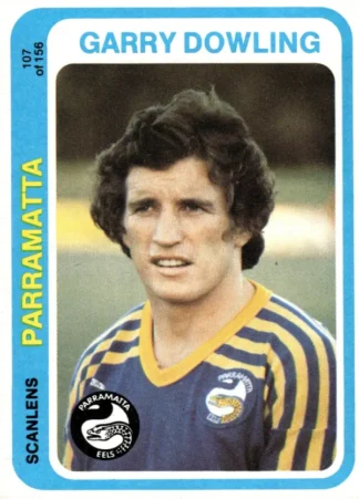 1979 Scanlens Common Card - Base 107 Garry Dowling Parramatta Eels
