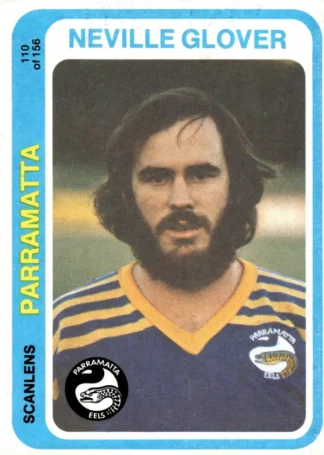 1979 Scanlens Common Card - Base 110 Neville Glover Parramatta Eels