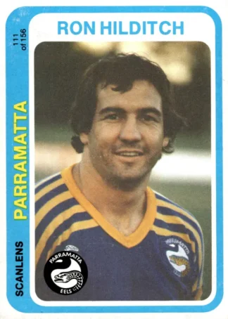 1979 Scanlens Common Card - Base 111 Ron Hilditch Parramatta Eels