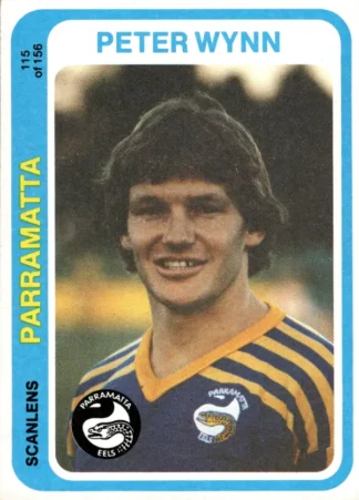 1979 Scanlens Common Card - Base 115 Peter Wynn Parramatta Eels
