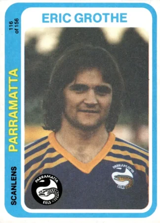 1979 Scanlens Common Card - Base 116 Eric Grothe Parramatta Eels