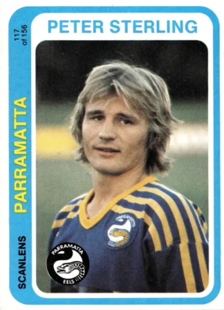 1979 Scanlens Common Card - Base 117 Peter Sterling Parramatta Eels