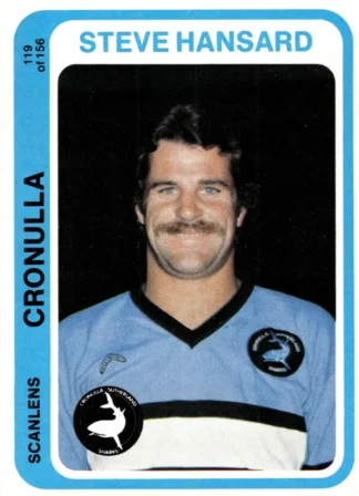 1979 Scanlens Common Card - Base 119 Steve Hansard Cronulla Sharks
