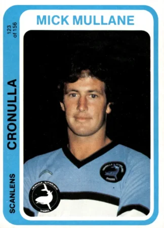 1979 Scanlens Common Card - Base 123 Mick Mullane Cronulla Sharks