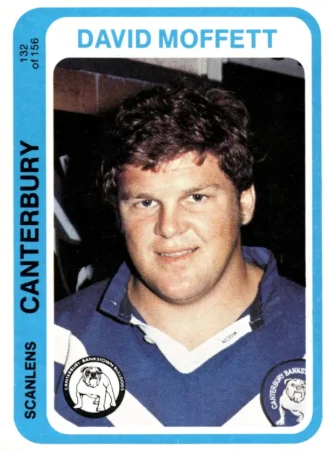 1979 Scanlens Common Card - Base 132 David Moffett Canterbury Bulldogs