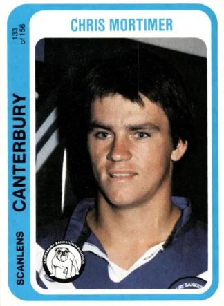 1979 Scanlens Common Card - Base 133 Chris Mortimer Canterbury Bulldogs