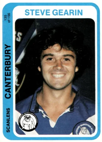 1979 Scanlens Common Card - Base 135 Steve Gearin Canterbury Bulldogs