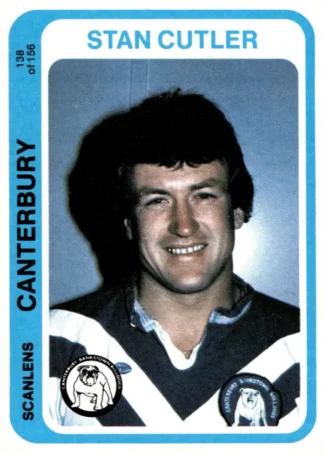 1979 Scanlens Common Card - Base 138 Stan Cutler Canterbury Bulldogs
