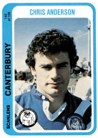 1979 Scanlens Common Card - Base 140 Chris Anderson Canterbury Bulldogs