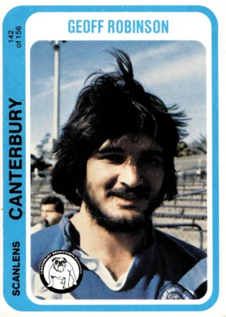 1979 Scanlens Common Card - Base 142 Geoff Robinson Canterbury Bulldogs