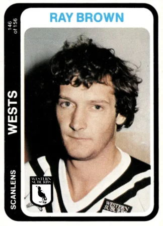 1979 Scanlens Common Card - Base 146 Ray Brown Western Suburbs Magpies