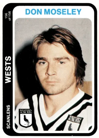 1979 Scanlens Common Card - Base 156 Don Moseley Western Suburbs Magpies