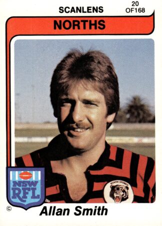 1980 Scanlens Common Card - Base 020 Allan Smith North Sydney Bears