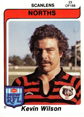 1980 Scanlens Common Card - Base 023 Kevin Wilson North Sydney Bears