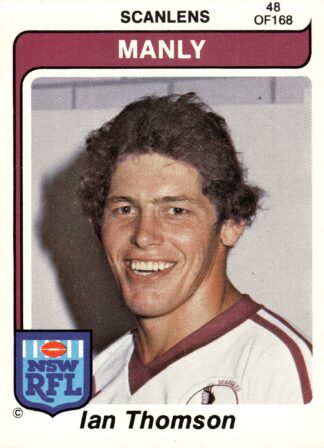 1980 Scanlens Common Card - Base 048 Ian Thomson Manly Sea Eagles