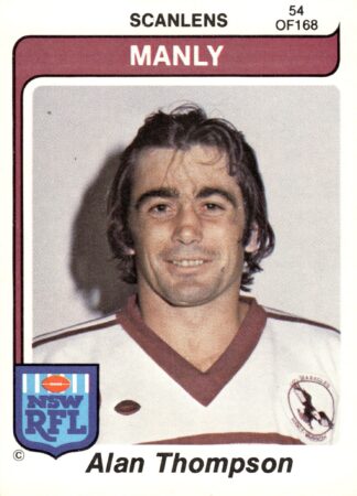 1980 Scanlens Common Card - Base 054 Alan Thompson Manly Sea Eagles