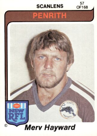 1980 Scanlens Common Card - Base 057 Merv Hayward Penrith Panthers