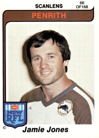 1980 Scanlens Common Card - Base 066 Jamie Jones Penrith Panthers