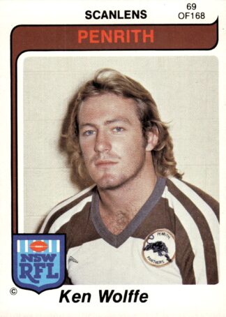 1980 Scanlens Common Card - Base 069 Ken Wolffe Penrith Panthers