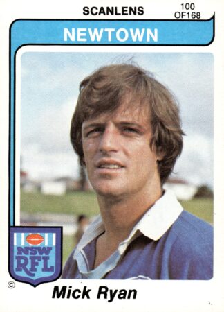 1980 Scanlens Common Card - Base 100 Mick Ryan Newtown Jets