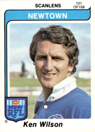1980 Scanlens Common Card - Base 101 Ken Wilson Newtown Jets