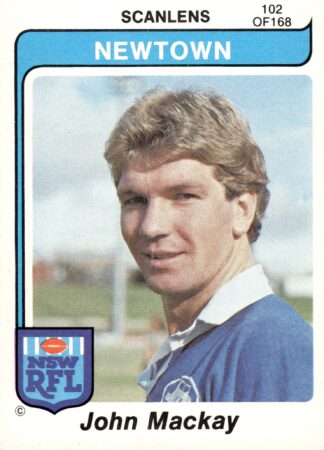 1980 Scanlens Common Card - Base 102 John Mackay Newtown Jets