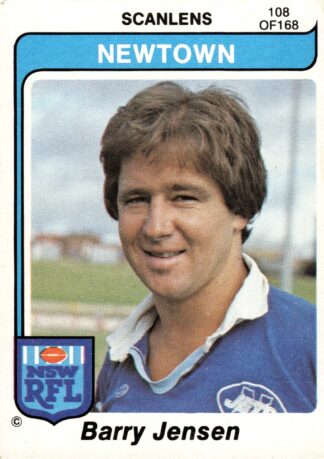 1980 Scanlens Common Card - Base 108 Barry Jensen Newtown Jets
