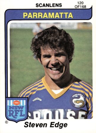 1980 Scanlens Common Card - Base 120 Steven Edge Parramatta Eels