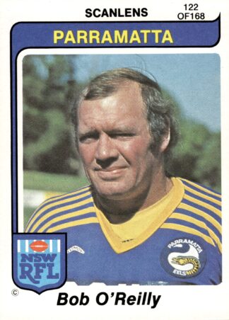1980 Scanlens Common Card - Base 122 Bob O'Reilly Parramatta Eels