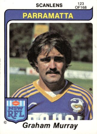 1980 Scanlens Common Card - Base 123 Graham Murray Parramatta Eels