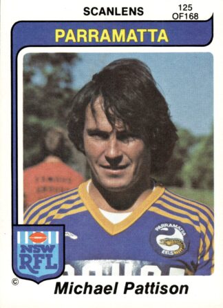 1980 Scanlens Common Card - Base 125 Michael Pattison Parramatta Eels
