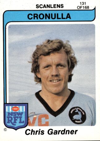 1980 Scanlens Common Card - Base 131 Chris Gardner Cronulla Sharks
