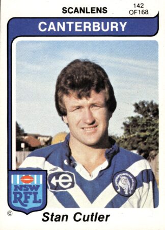 1980 Scanlens Common Card - Base 142 Stan Cutler Canterbury Bulldogs