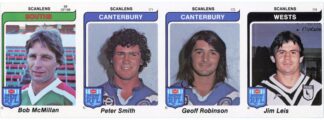 1980 Scanlens - Common Card Uncut Sheet