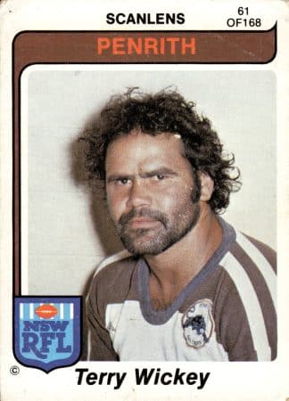 1980 Scanlens Common Card - Base 061 Terry Wickey Penrith Panthers