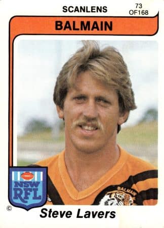 1980 Scanlens Common Card - Base 073 Steve Lavers Balmain Tigers