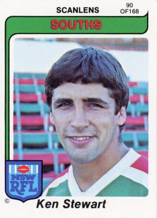 1980 Scanlens Common Card - Base 090 Ken Stewart South Sydney Rabbitohs