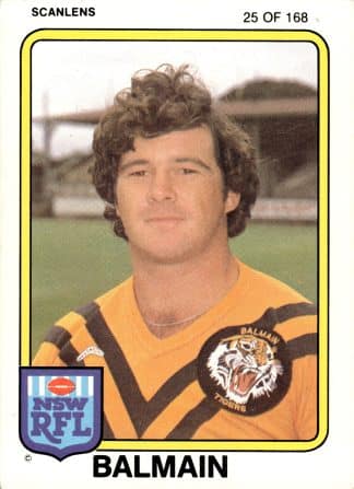 1981 Scanlens Common Card - Base 025 Gary Spears Balmain Tigers