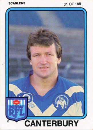 1981 Scanlens Common Card - Base 031 Stan Cutler Canterbury Bulldogs